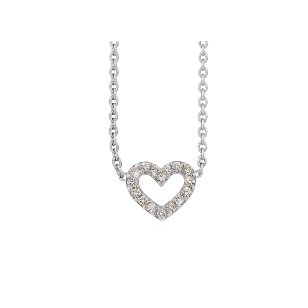 Ole Lynggaard Heart smykke i med 0,16 ct diamanter - Gullsmed J. Frisenberg - Nettbutikk smykker