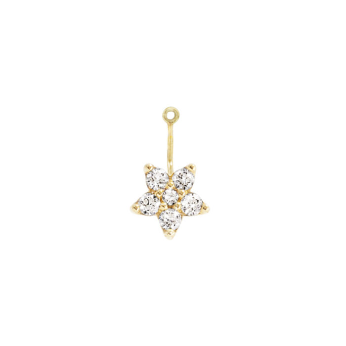 A2874 401 F Ole Lynggaard - Shooting Star liten vedheng til ørepynt i gull med 0,49 ct diamanter