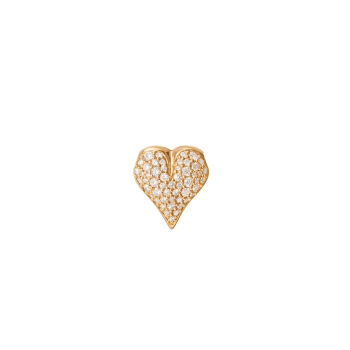 A2890 402 Ole Lynggaard - Hjerte lås i gull med 0,30 ct diamanter