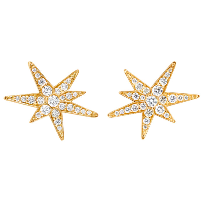A3097 402 1 Ole Lynggaard - Funky Stars ørepynt i 18k gult gull med 0,24ct diamanter - Small
