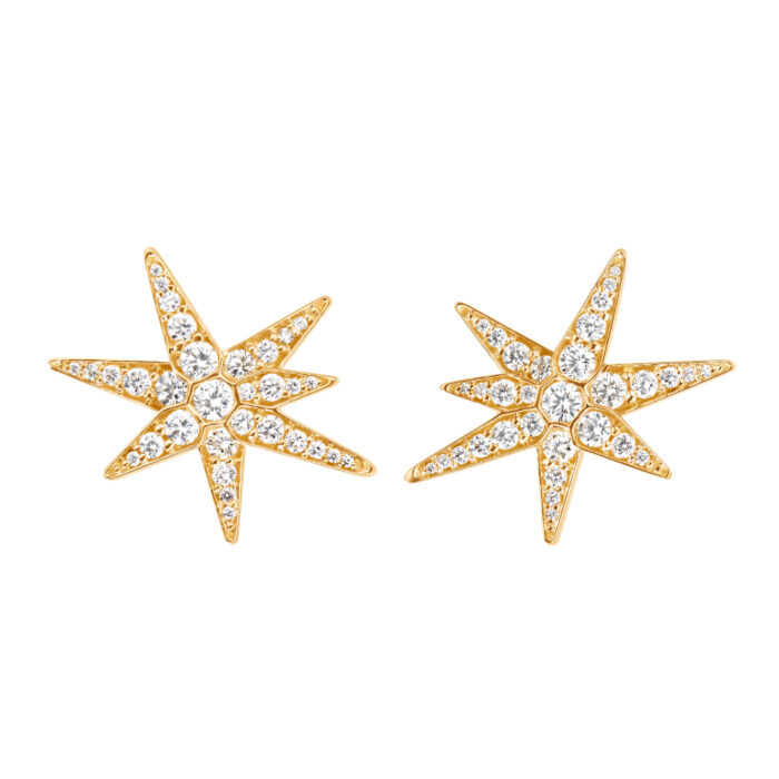 A3098 402 1 1 Ole Lynggaard - Funky Stars ørepynt i 18k gult gull med 0,36ct diamanter - Medium