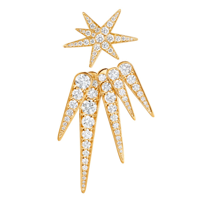 A3099 401 A3098 401 Ole Lynggaard - Funky Stars ørepynt i 18k gult gull med 0,24ct diamanter - Small