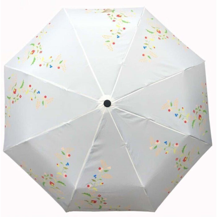 Bergen hvit Bunadsparaply Bergen hvit - Solid paraply av meget god kvalitet med håndsilketrykk
