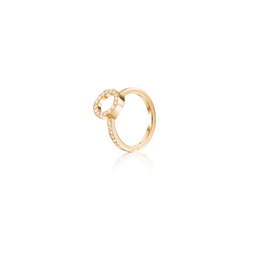Efva Attling - Circle of love - Ring i gull med diamanter