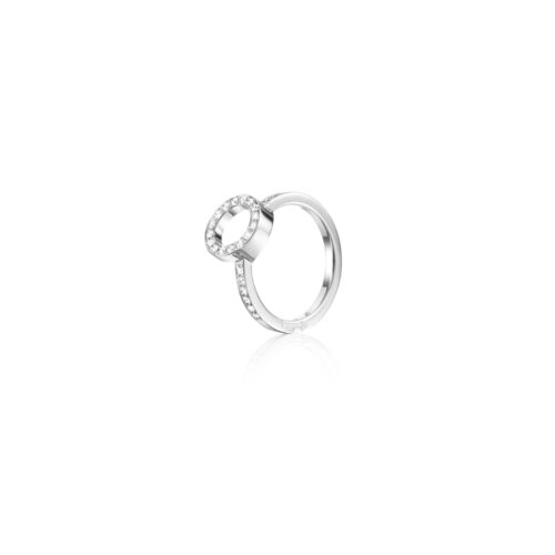 Efva Attling - Circle of love - Ring i hvitt gull med diamanter