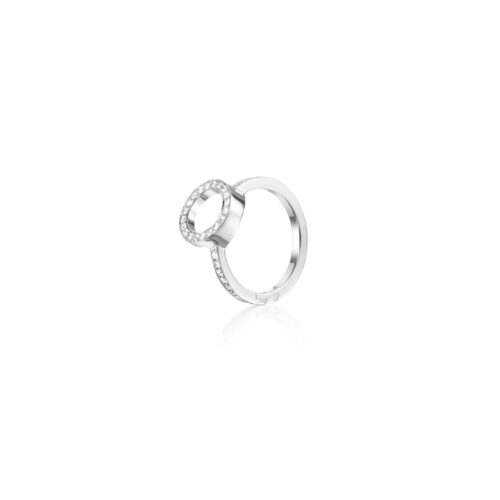Efva Attling - Circle of love 2 - Ring i hvitt gull med diamanter
