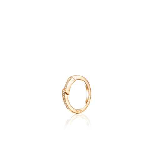 Efva Attling - Deco thin - Ring i gull med diamanter