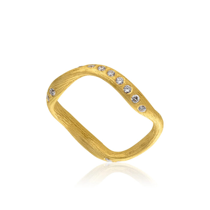 FLO3 A2050 B Dulong - Vega ring i 18k gult gull med diamanter Dulong - Vega ring i 18k gult gull med diamanter