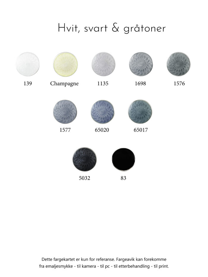 FargeKartNytt20225 scaled Opro - Daisy - Halssmykke 925 sølv med emalje - 62 ulike farger å velge mellom