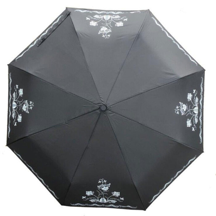 Follo sort Bunadsparaply Follo sort - Solid paraply av meget god kvalitet med håndsilketrykk