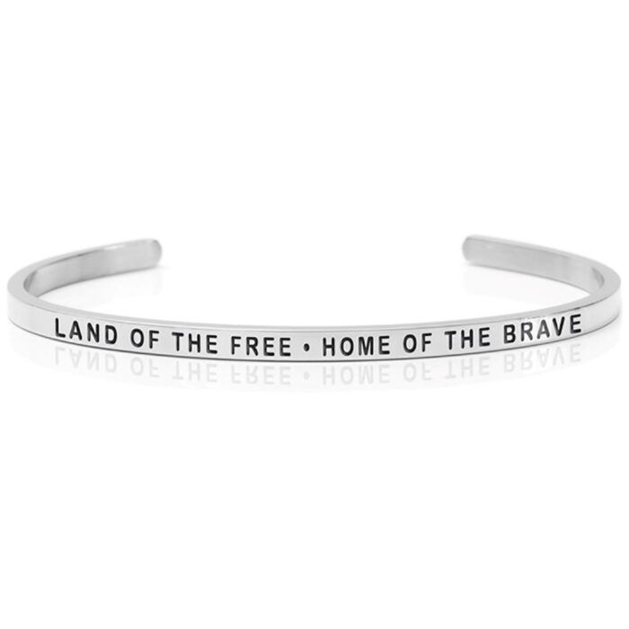 Getimage Daniel Sword - Armring/cuff i stål - LAND OF THE FREE - HOME OF THE BRAVE