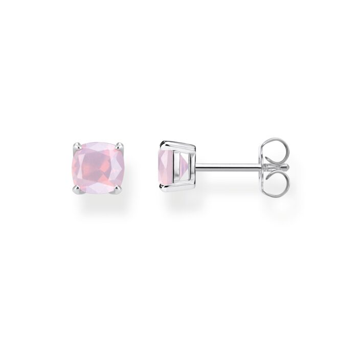 H2104 699 7 Thomas Sabo - Sølv ørepynt - Shimmering pink opal