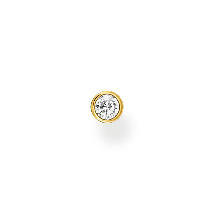 H2136 414 14 Thomas Sabo - Single ear stud white stone gold - Selges enkeltvis