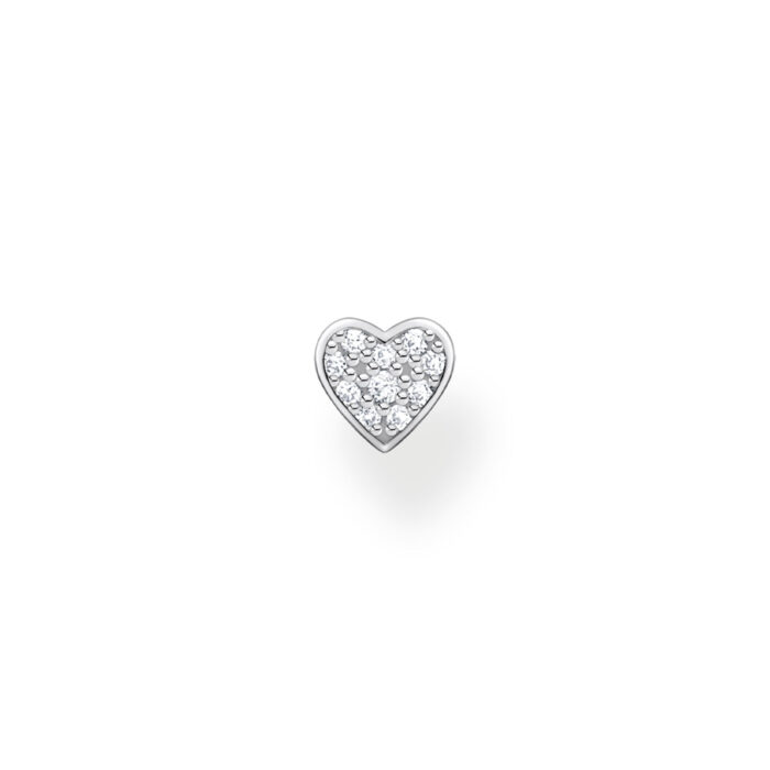 H2145 051 14 Thomas Sabo - Ørepynt i sølv med pavert zirkonia formet som et hjerte - Symbols of Love