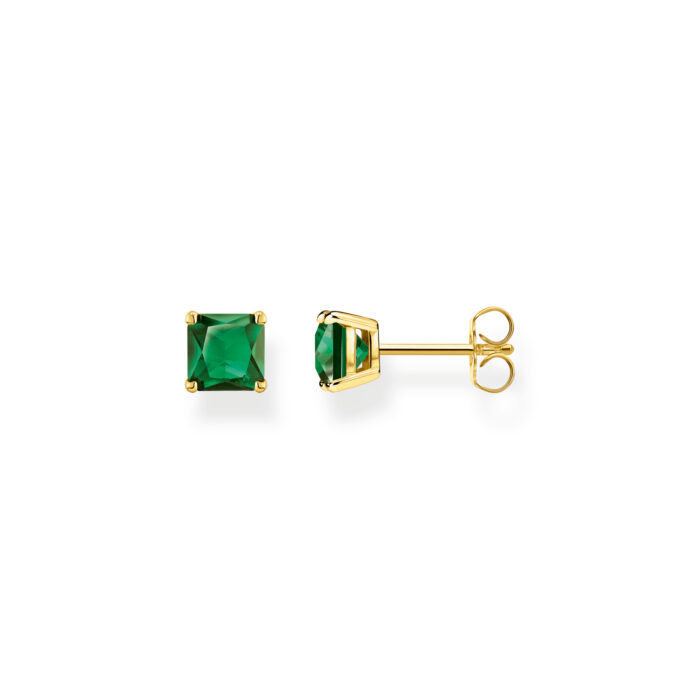 H2174 472 6 Thomas Sabo - Ørepynt med emerald stein – Forgylt – Green Heritage