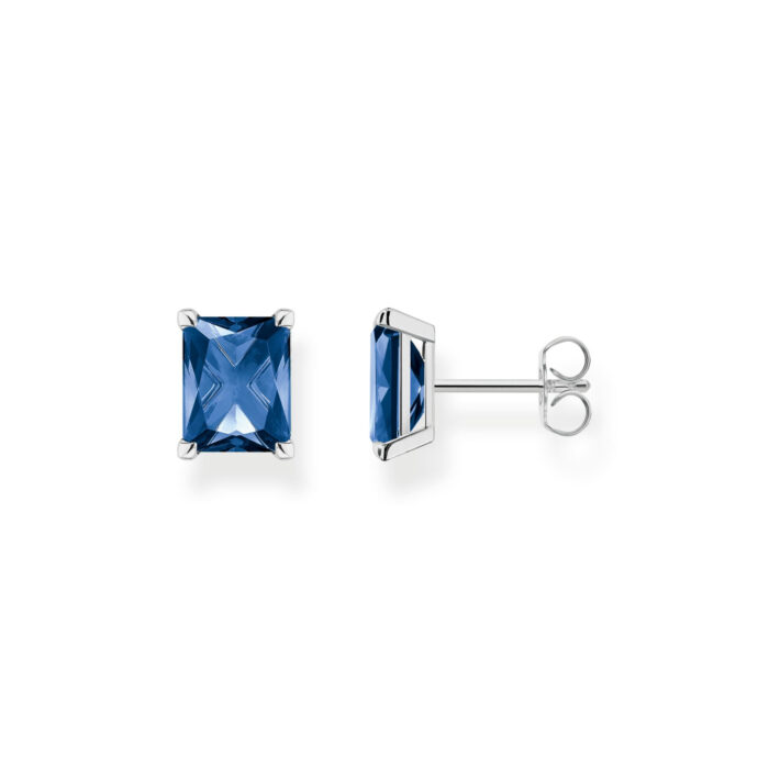 H2201 699 1 Thomas Sabo - Ørepynt med åttekantet blå stein - Blue Sapphire Heritage