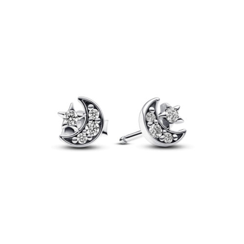 Pandora - Sparkling moon & star stud earrings