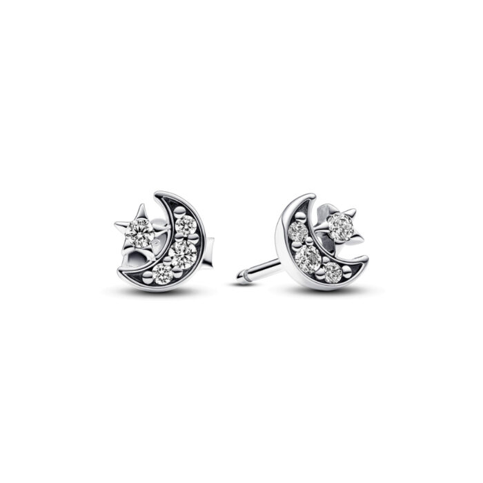 Pandora - Sparkling moon & star stud earrings