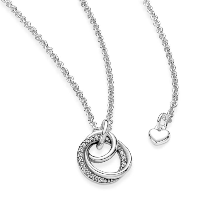 HIGH 391455C01 V4 RGB Pandora - Family Always Encircled Necklace with pendant Pandora - Family Always Encircled Necklace with pendant