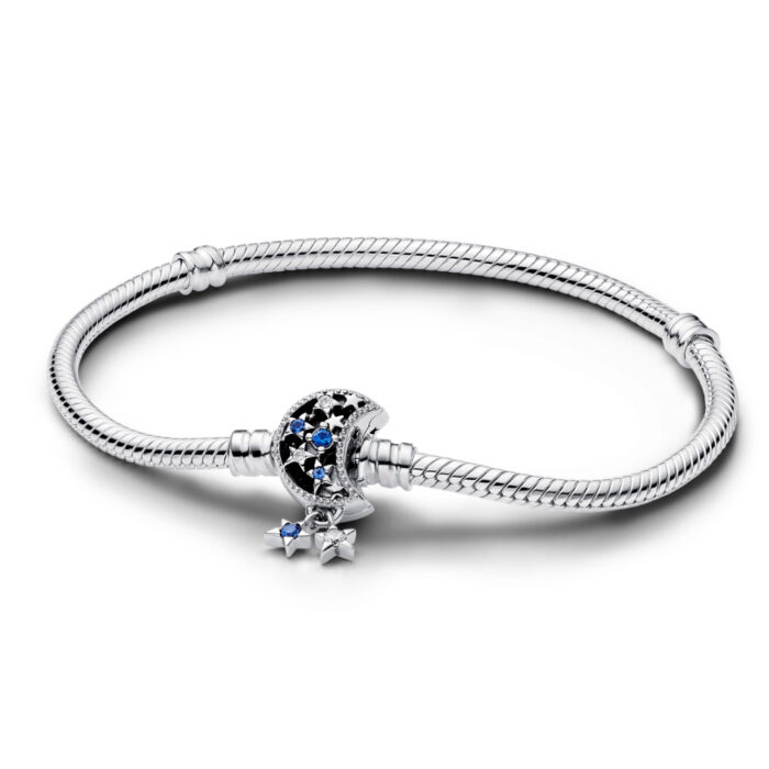 HIGH 592819C01 RGB Pandora - Moments sparkling moon clasp snake chain bracelet