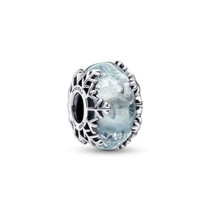 Pandora - Winter blue snowflake murano charm