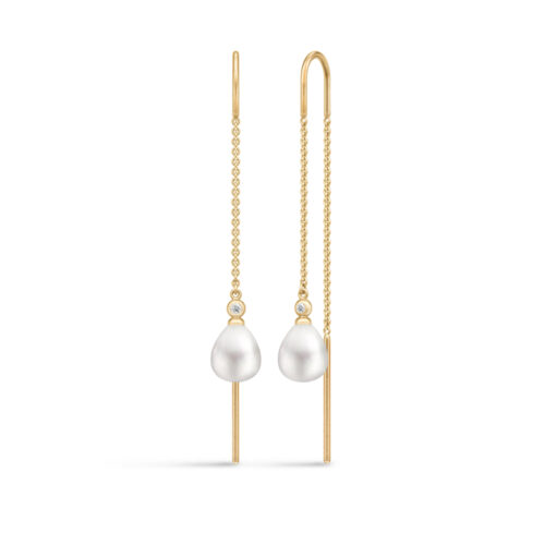 Julie Sandlau - Tasha Chain Earrings White Pearl