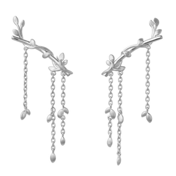 byBiehl - Jungle Ivy earrings large - sølv
