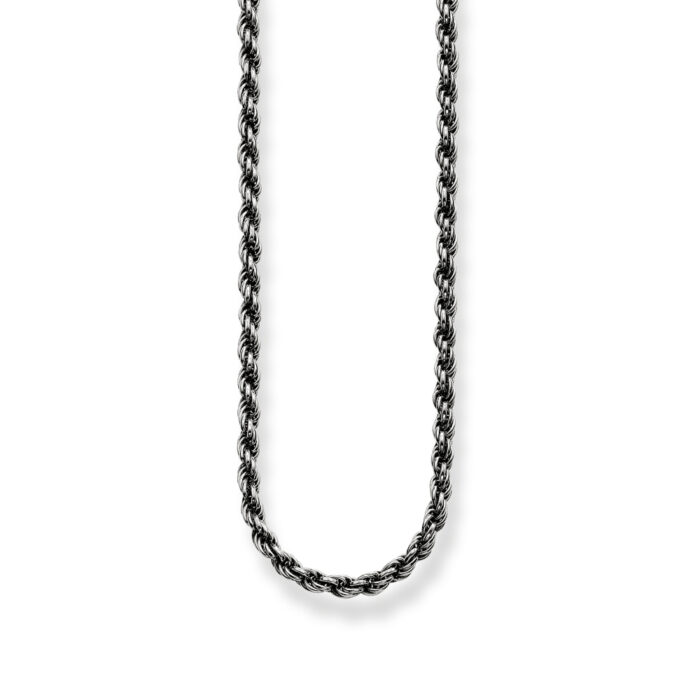 Thomas Sabo - Cord Chain - Lenke i oksidert sølv, lengde fra 40-90 cm