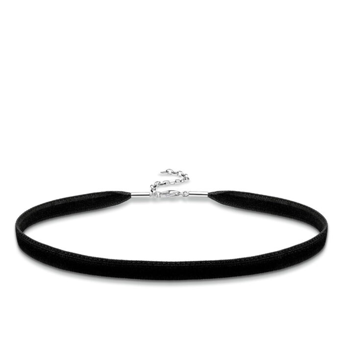 Thomas Sabo - Choker i svart fløyel og sølv