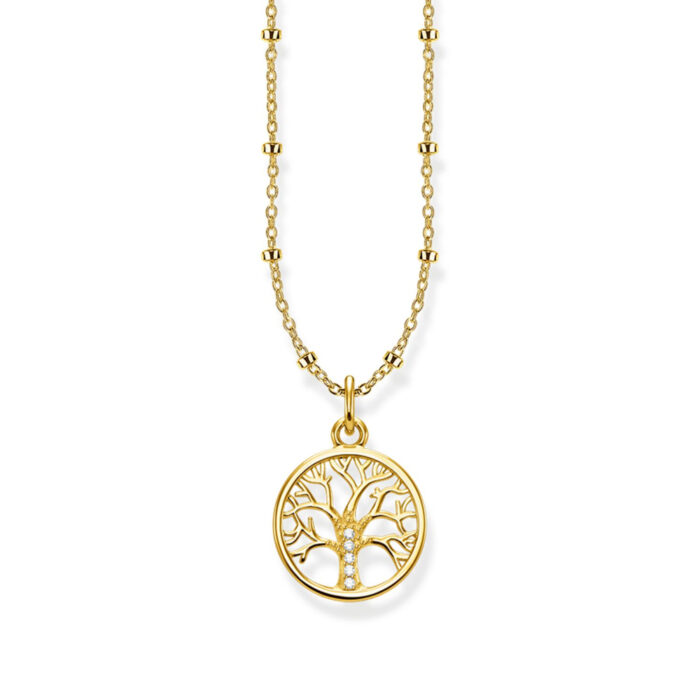 KE1827 414 14 Thomas Sabo - Halssmykke i sølv med zirkonia - "Tree Of Love Gold"