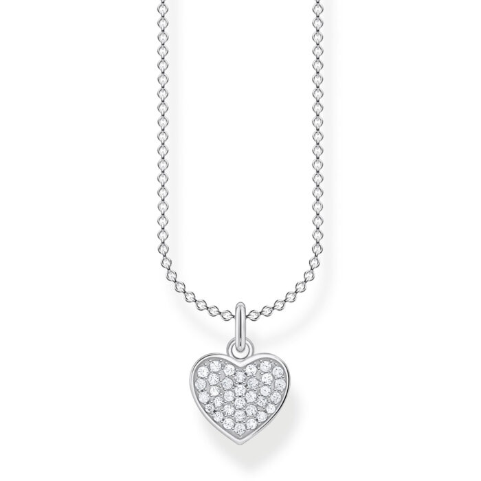 KE2046 051 14 Thomas Sabo - Halssmykke i sølv, pavert med zirkonia, hjerte - Symbols of Love