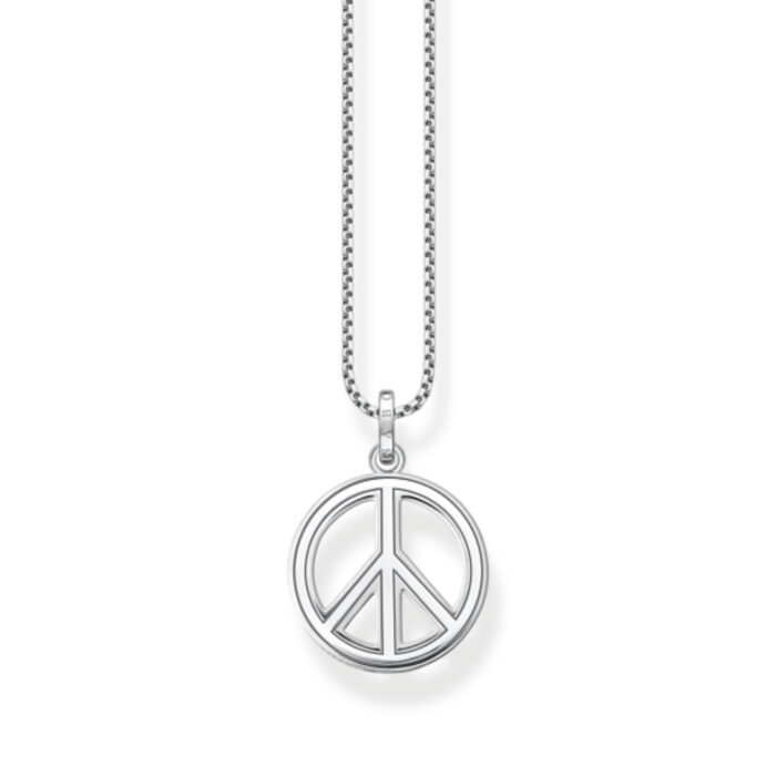 KE2170 318 7 a2 Thomas Sabo - Halssmykke i rhodniert sølv med fargede steiner - Peace & Together Thomas Sabo - Halssmykke i rhodniert sølv med fargede steiner - Peace & Together