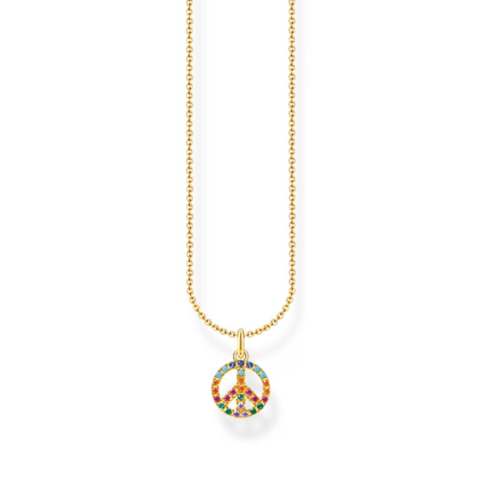 KE2175 488 7 Thomas Sabo - Halssmykke i forgylt sølv - Peace Thomas Sabo - Halssmykke i forgylt sølv - Peace