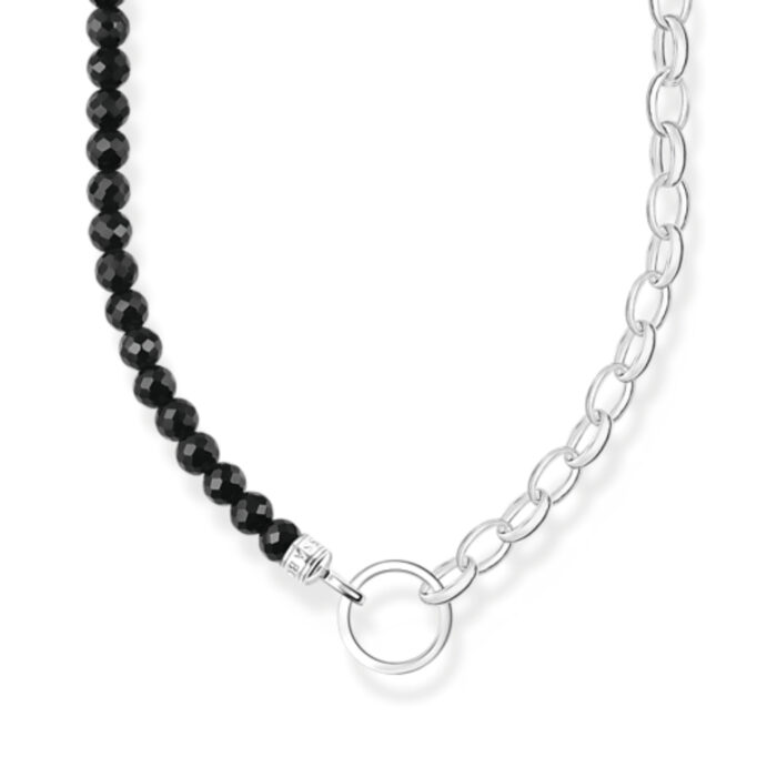KE2188 130 11 Thomas Sabo - Halssmykke i sølv med sorte perler i onyx - Charms