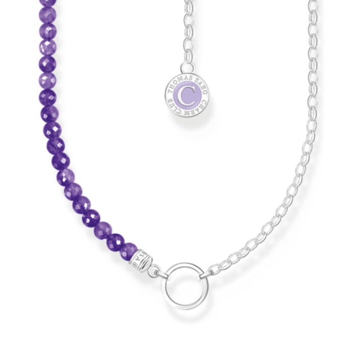 KE2190 007 13 Thomas Sabo - Halssmykke i sølv med imitert amethyst - Charmista Thomas Sabo - Halssmykke i sølv med imitert amethyst - Charmista