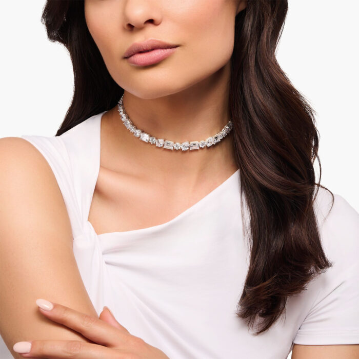 Thomas Sabo - Choker halssmykke i sølv med hvite zirkonia - Heritage Glam