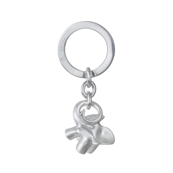 Key ring Elephant Sterling Silver A3054 301 1 Ole Lynggaard - Hippopotamus nøkkelring i matt sølv