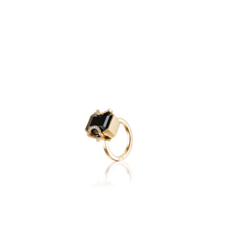 Efva Attling - Little magic star - ring i gull med onyx