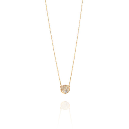 Efva Attling - Love Bowl Necklace- kjede i gull med diamanter
