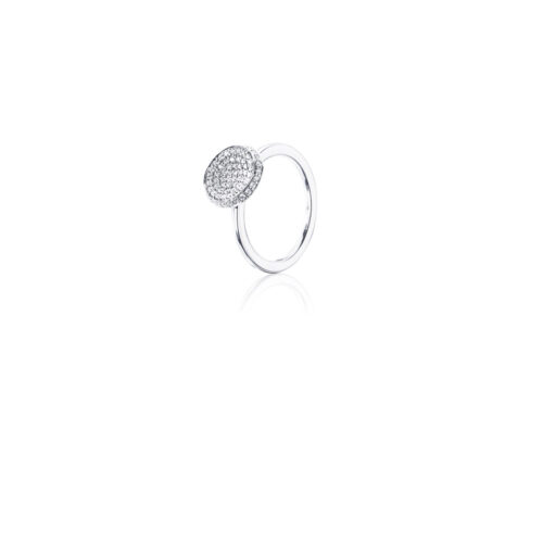 Efva Attling - Love Bowl - ring i hvitt gull med diamanter