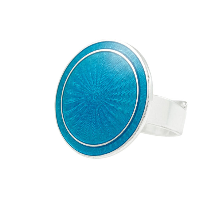 Luna ring turkis WEB Opro - Luna ring i sølv med emalje - 62 ulike farger å velge mellom