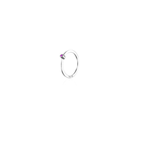 Efva Attling - Micro Blink Pink Saphire - Ring I Sølv