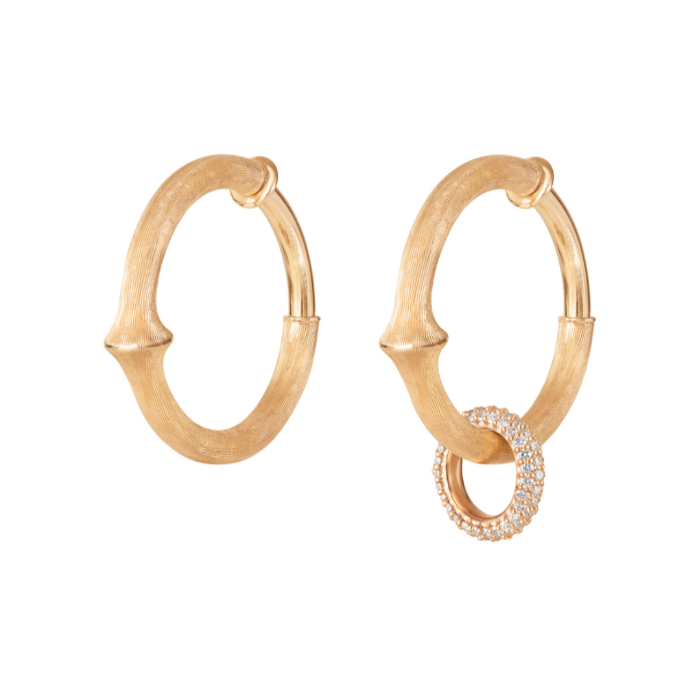 OLE LYNGGAARD COPENHAGEN - Nature lite vedheng i gult gull pavert med 78 diamanter - Bilde 2