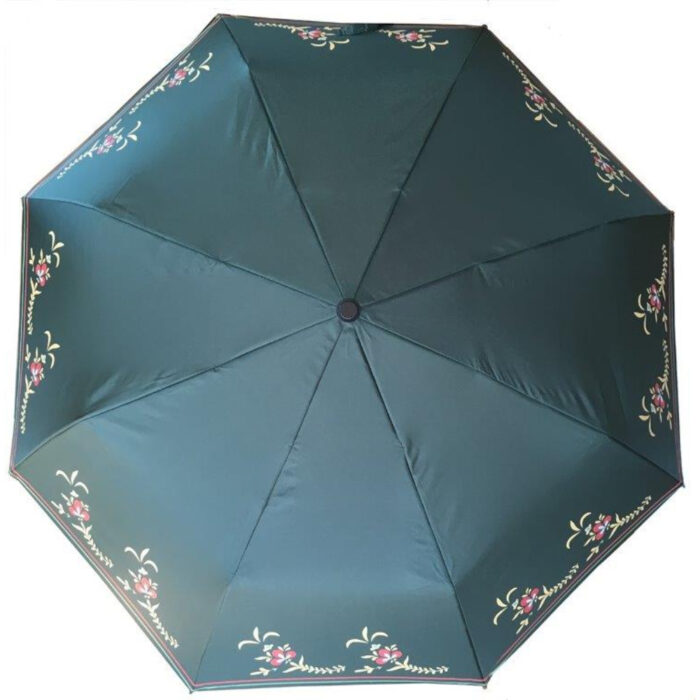 Nedre Buskerud grnn Bunadsparaply Nedre Buskerud grønn - Solid paraply av meget god kvalitet med håndsilketrykk