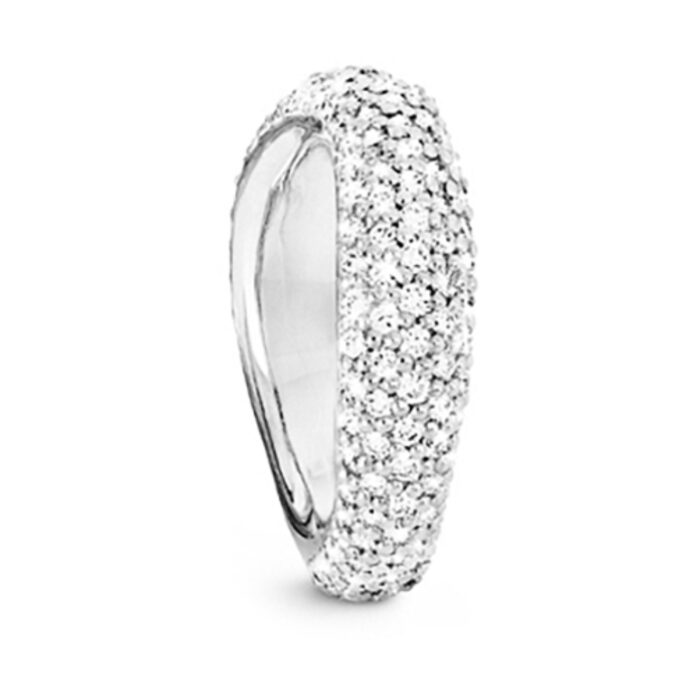 OLC A1345 506 F Ole Lynggaard - Love ring nr. 5 i polert hvitt gull med 1,75 ct diamanter