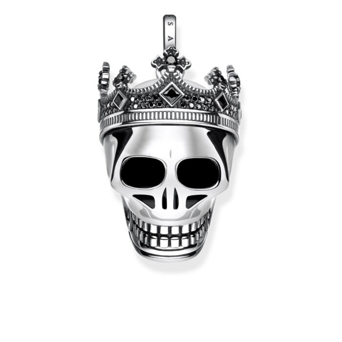 PE815 643 11 Thomas Sabo - Anheng i sølv med svart zirkonia - "Skull Crown"