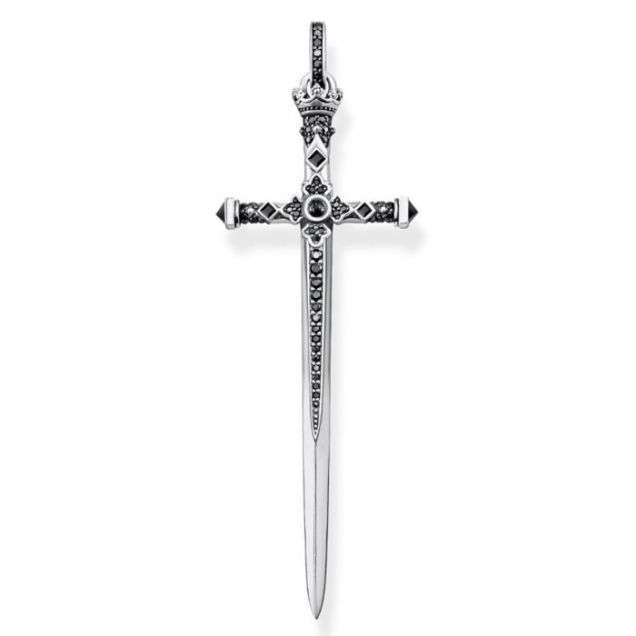 PE817 641 11 Thomas Sabo - Anheng i sølv med onyx og svart zirkonia - "Sword"