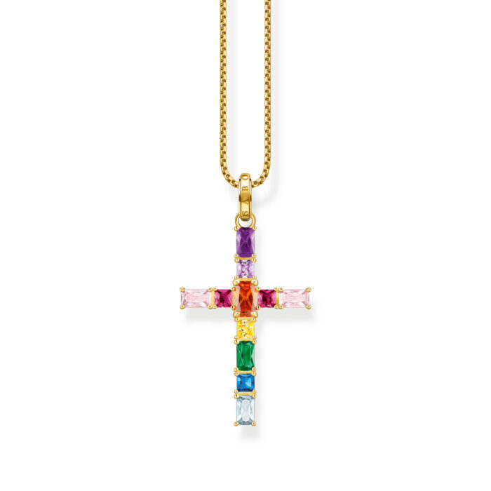 PE939 996 7 a3 Thomas Sabo - Anheng kors med fargede steiner - Rainbow Heritage Thomas Sabo - Anheng kors med fargede steiner - Rainbow Heritage