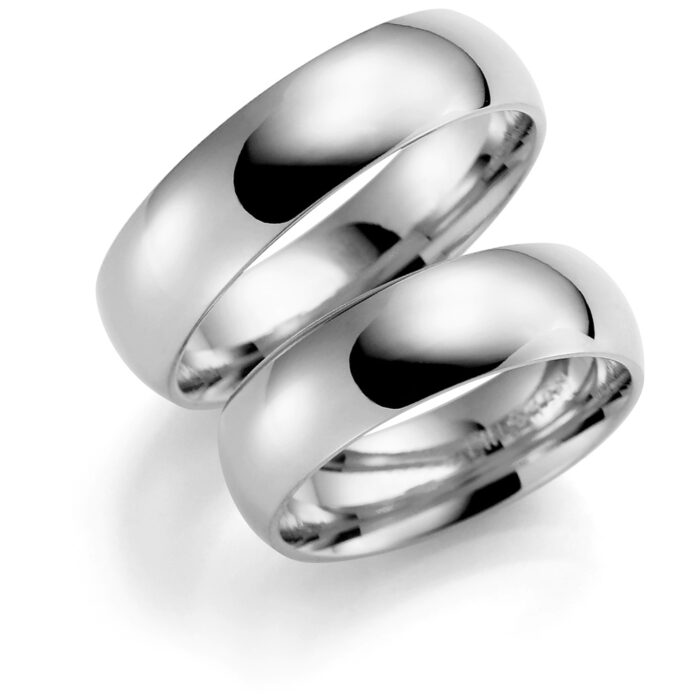 SE105HV601 Hvitt gull ring - 3 mm bredde Hvitt gull ring - 3 mm bredde
