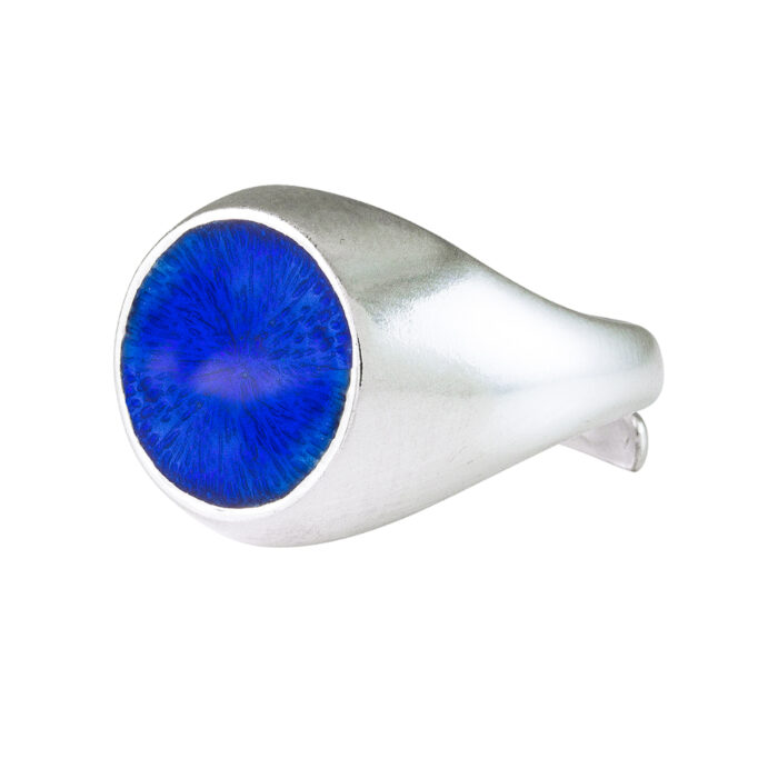Signet Ring Morkbla Opro 1399WEB Opro - Signet Ring - Ring 925 sølv med emalje - 62 ulike farger å velge mellom Opro - Signet Ring - Ring 925 sølv med emalje - 62 ulike farger å velge mellom